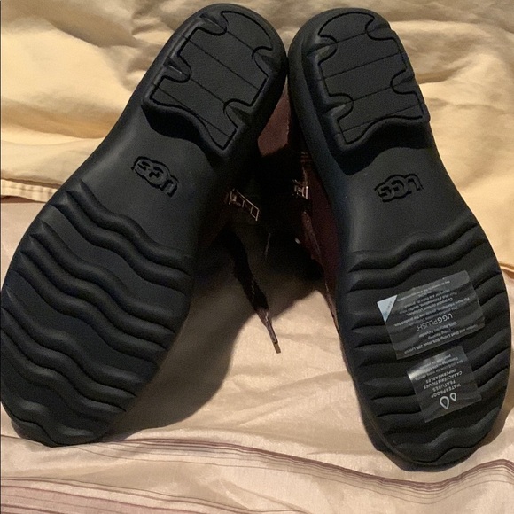 UGG HAPSBURG HIKER Brown Leather Lace-Up Boots brand new NO ORIGINAL BOX - Picture 9 of 15